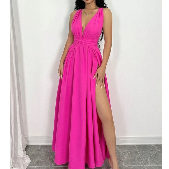 Colorful Multi-Wear Open Back High Waisted Maxi Dress - Picture 4 of 12